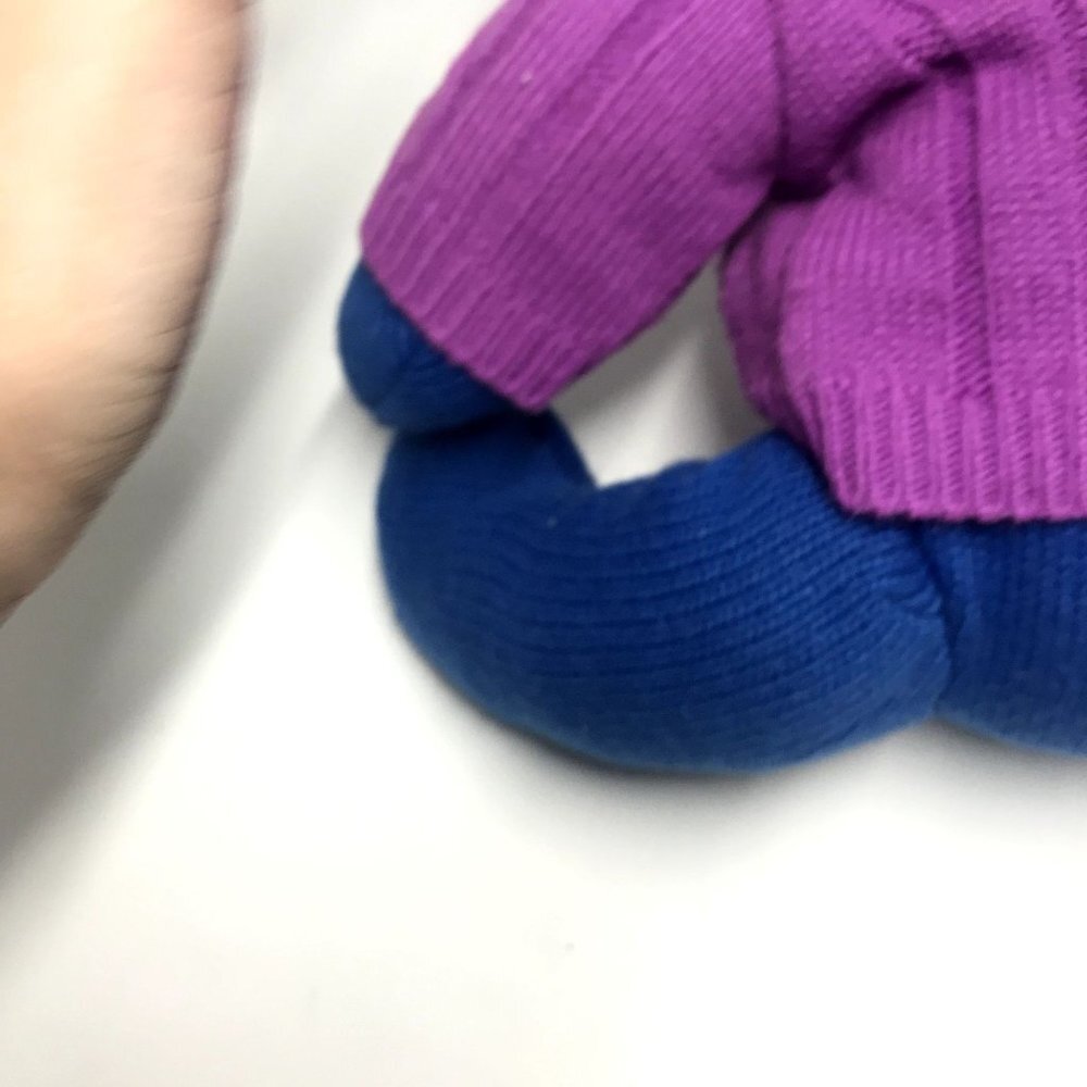 2004 Ralph Lauren Polo Blue Teddy Bear Purple Sweater with Scarf Plush Soft Toy - Picture 4 of 4